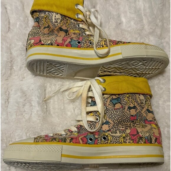 Rouge Helium High Top Canvas Sneakers Chucky-07 Wha Hoo! Unisex Size 7.5M (READ) - Picture 8 of 16